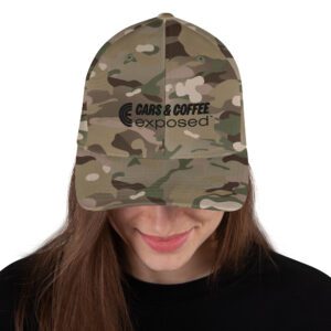 Flex Fit Baseball Hat Cars and Coffee Exposed Camo